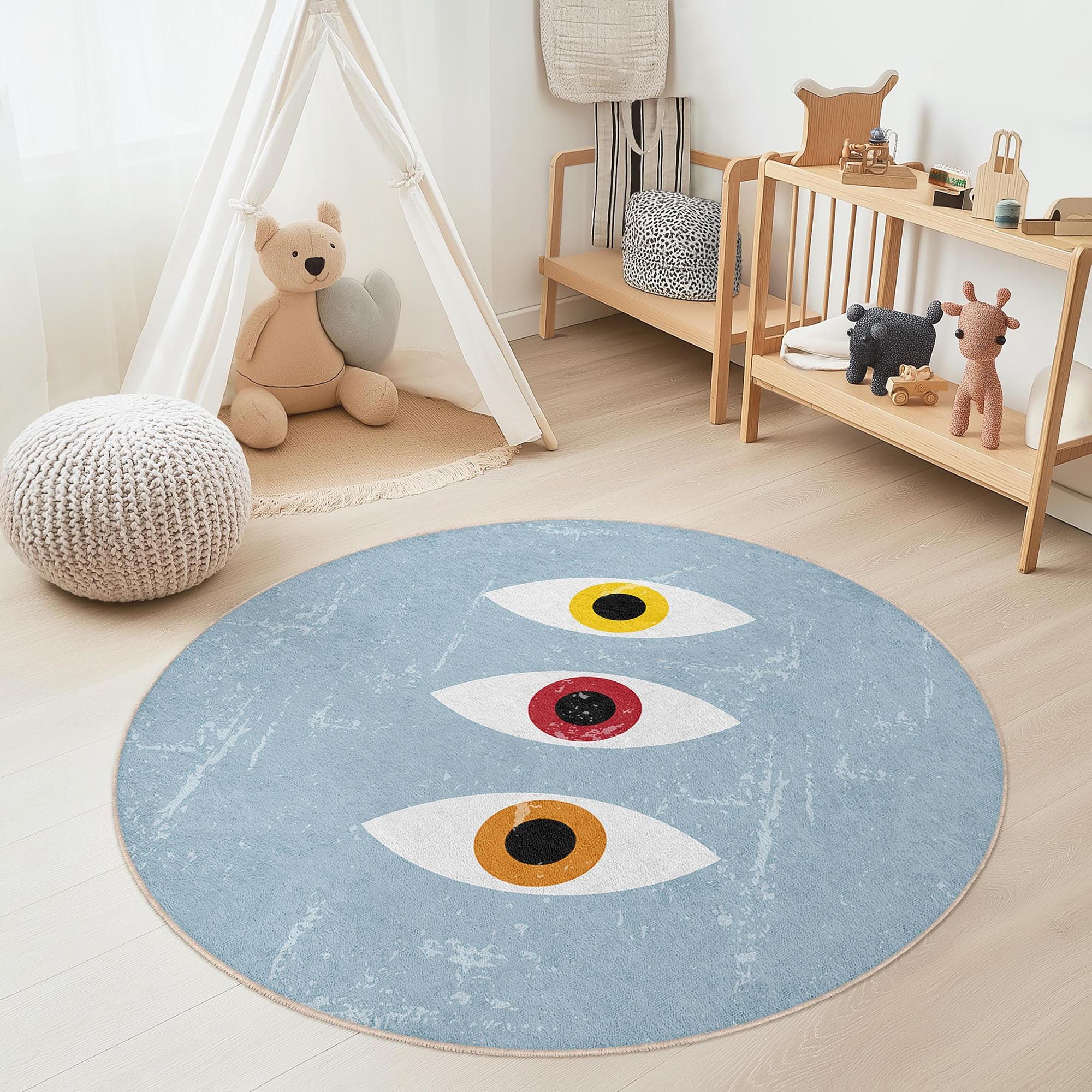 Tappeto per bambini multicolore Ø150cm 3