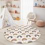 Tappeto per bambini arcobaleno multicolore Ø120cm 2