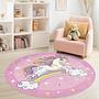 Unicorn children's rug Multicolored Ø180cm 2