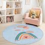 Regenbogen-Kinderteppich Mehrfarbig Ø120cm 0