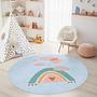 Rainbow children's rug Multicolored Ø120cm 2