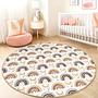 Tappeto per bambini arcobaleno multicolore Ø120cm 0