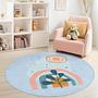 Sonne und Pflanze Kinderteppich Ø120cm 1