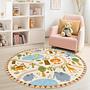 Safari Adventure Children's Rug Multicoloured ⌀180cm 1