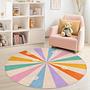 Colorful sunbeam children's rug Multicolored ⌀150cm 2