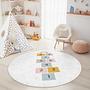 Hopscotch Regenbogen Kinderteppich Mehrfarbig ⌀150cm 2