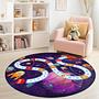 Weltraum-Abenteuer Kinderteppich Mehrfarbig ⌀150cm 2
