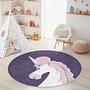 Magical Unicorn Children's Rug Multicoloured ⌀120cm 0