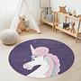 Magical Unicorn Children's Rug Multicoloured ⌀120cm 3
