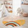 Regenbogen Kinderteppich Mehrfarbig ⌀180cm 2