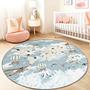 Tappeto per bambini Mappa del mondo Multicolore ⌀180cm 1