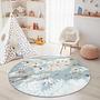 Tappeto per bambini Mappa del mondo Multicolore ⌀180cm 2
