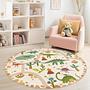 Dino Adventure Children's Rug Multicolored ⌀120cm 0