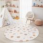 Rainbow and Planets Children's rug Multicolored Ø120cm 2