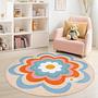 Flower children's rug Multicolor Ø180cm 1