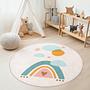 Regenbogen Kinderteppich Mehrfarbig Ø180cm 3