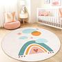 Regenbogen Kinderteppich Mehrfarbig Ø150cm 1