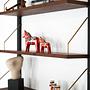 Teak wall unit brown 1960s 7