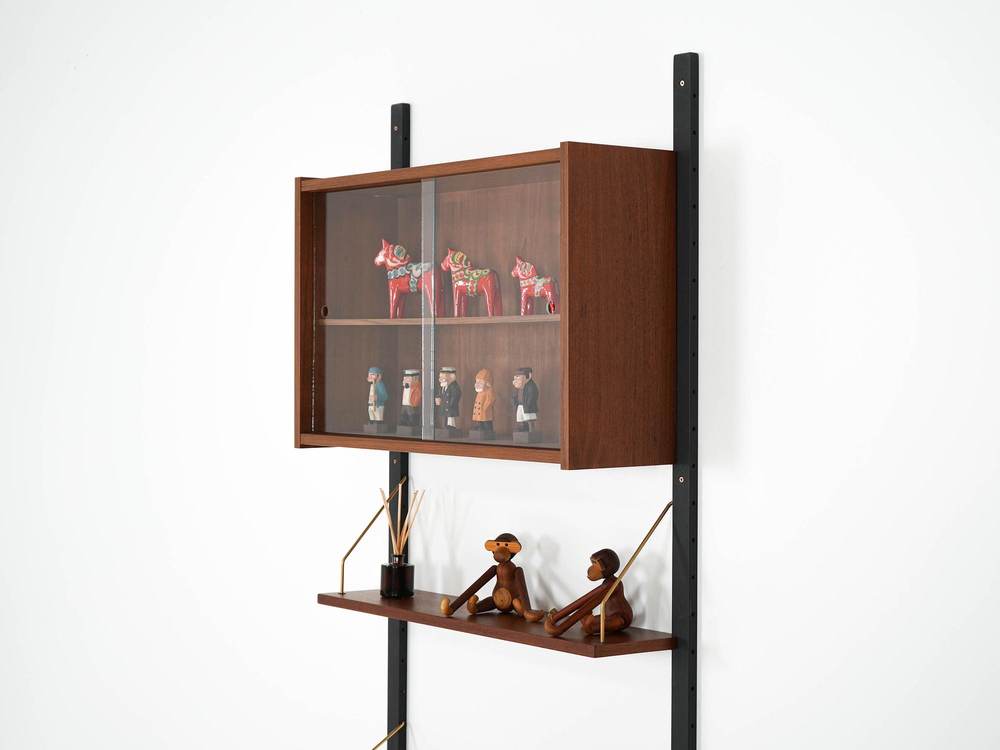 Teak wall unit PS System Brown 1960s 3