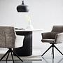 2x YEVOY Swivel Armchair Set Microfiber Iron Gray 2