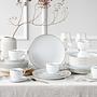 Allegra Gold Rim Combination Service Porcelain White 2