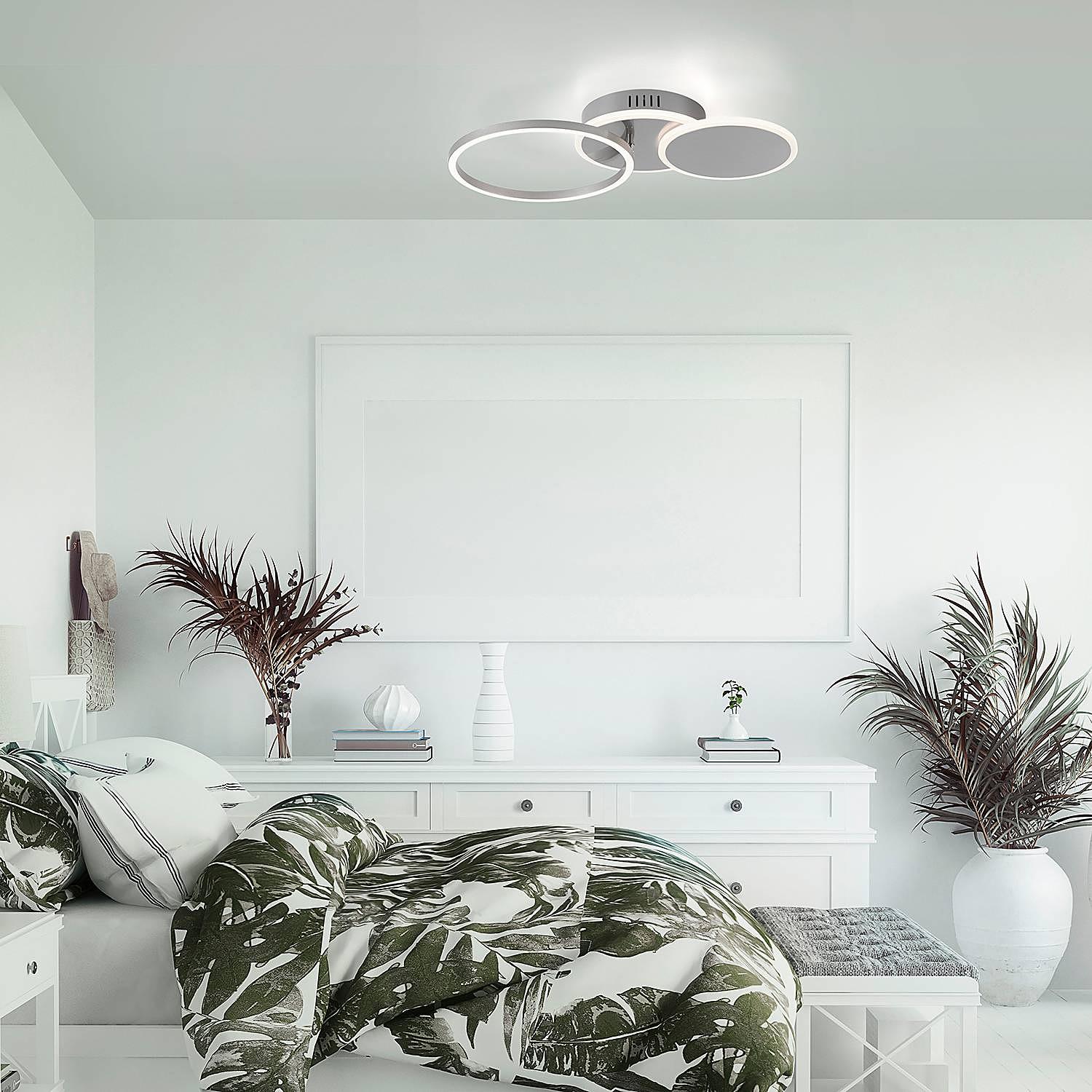 1-Flammig Sevent Typ A LED-Deckenleuchte Aluminium Silber 2