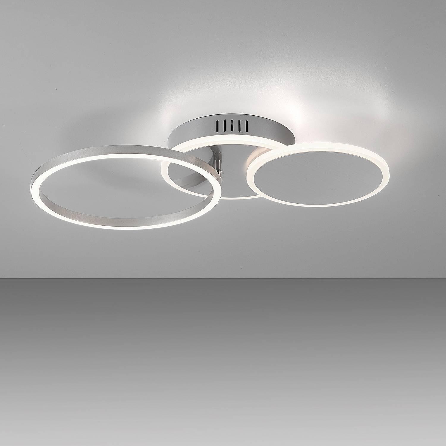 1-Flammig Sevent Typ A LED-Deckenleuchte Aluminium Silber 3
