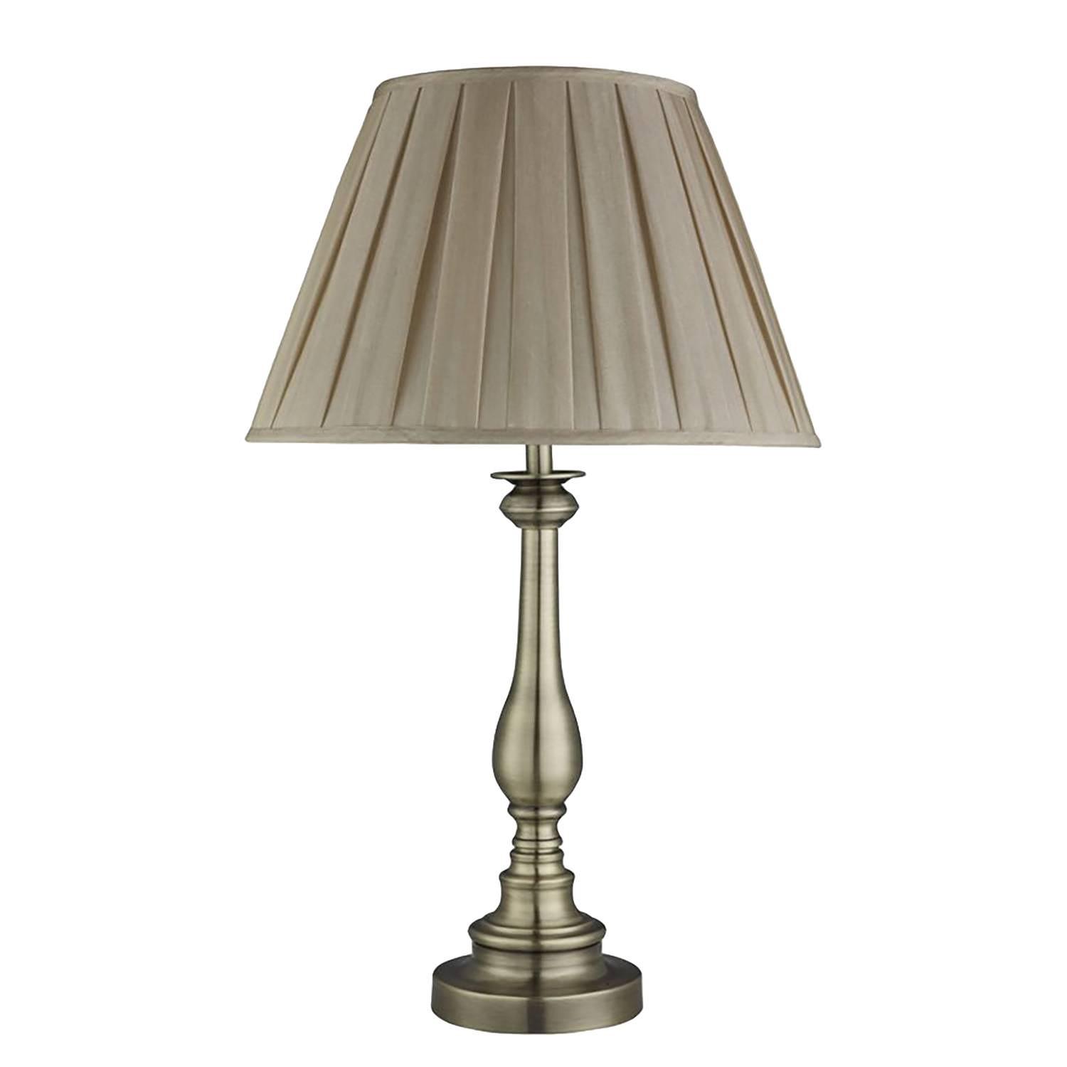 1-Light Flemish Table Lamp Mixed Fabric Steel 0