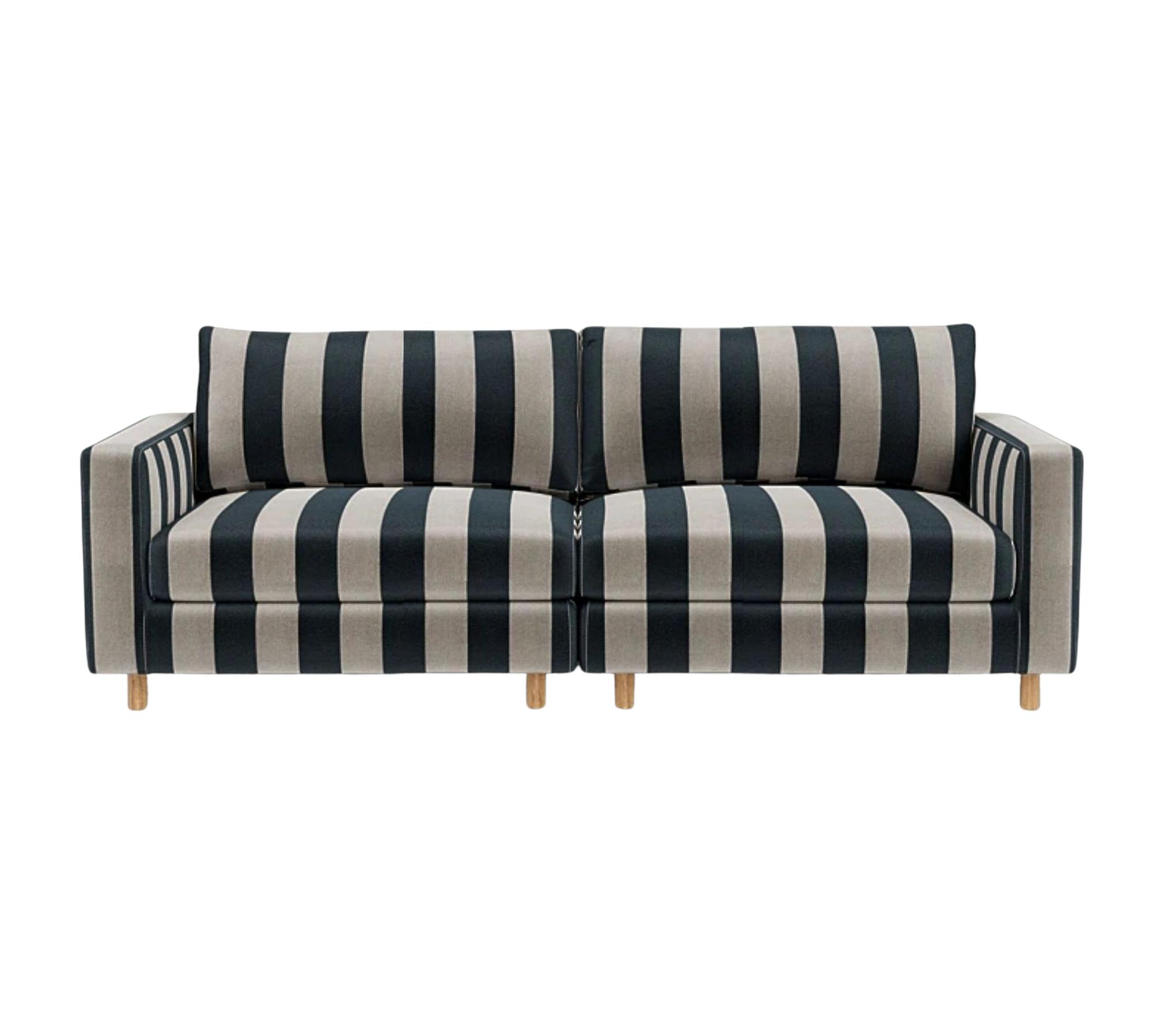 Dylan Sofa 3-Sitzer Line Latte Black 0