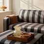 Dylan Sofa 3-seater Line Latte Black 1