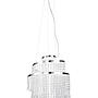 1-Flame Pomp Type A LED Chandelier Iron Acrylic Glass Silver 3