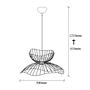 Farac 6390 Pendant Lamp Metal Black 3