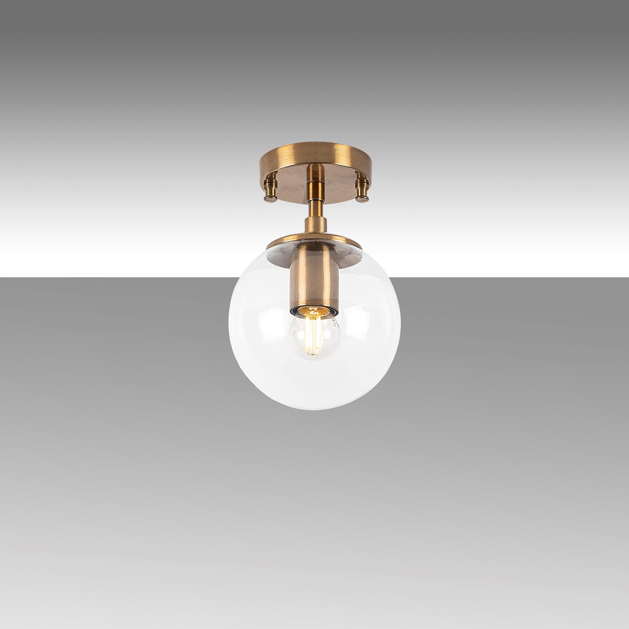 Atmaca 10215 Deckenleuchte Metall Glas Gold 3