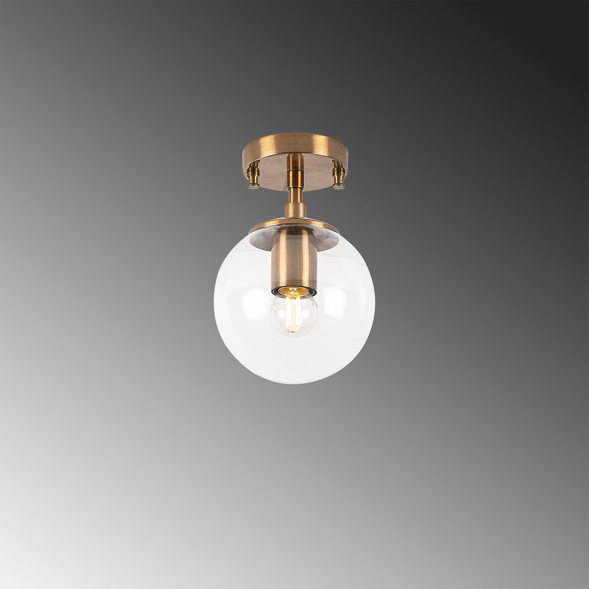 Atmaca 10215 Deckenleuchte Metall Glas Gold 6