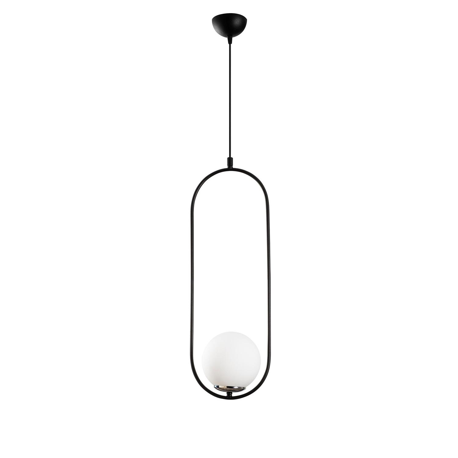 Mudoni MR-837 Hängeleuchte Eisen Glas Schwarz 3