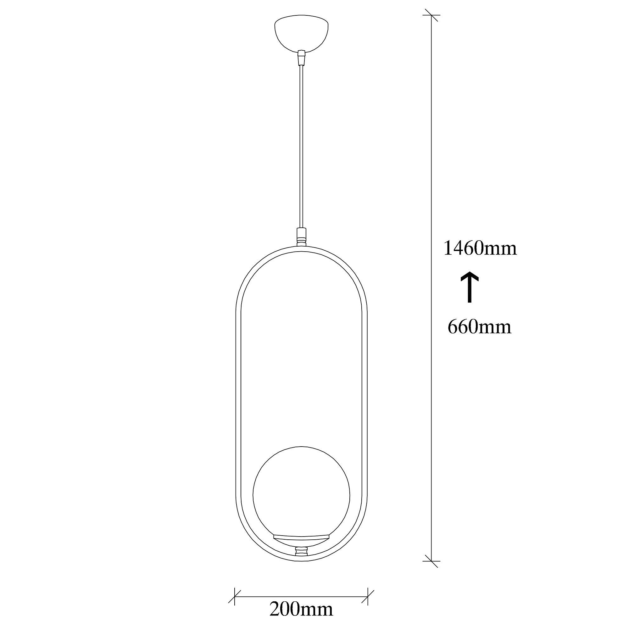 Mudoni MR-837 Hanging lamp Iron Glass Black 7