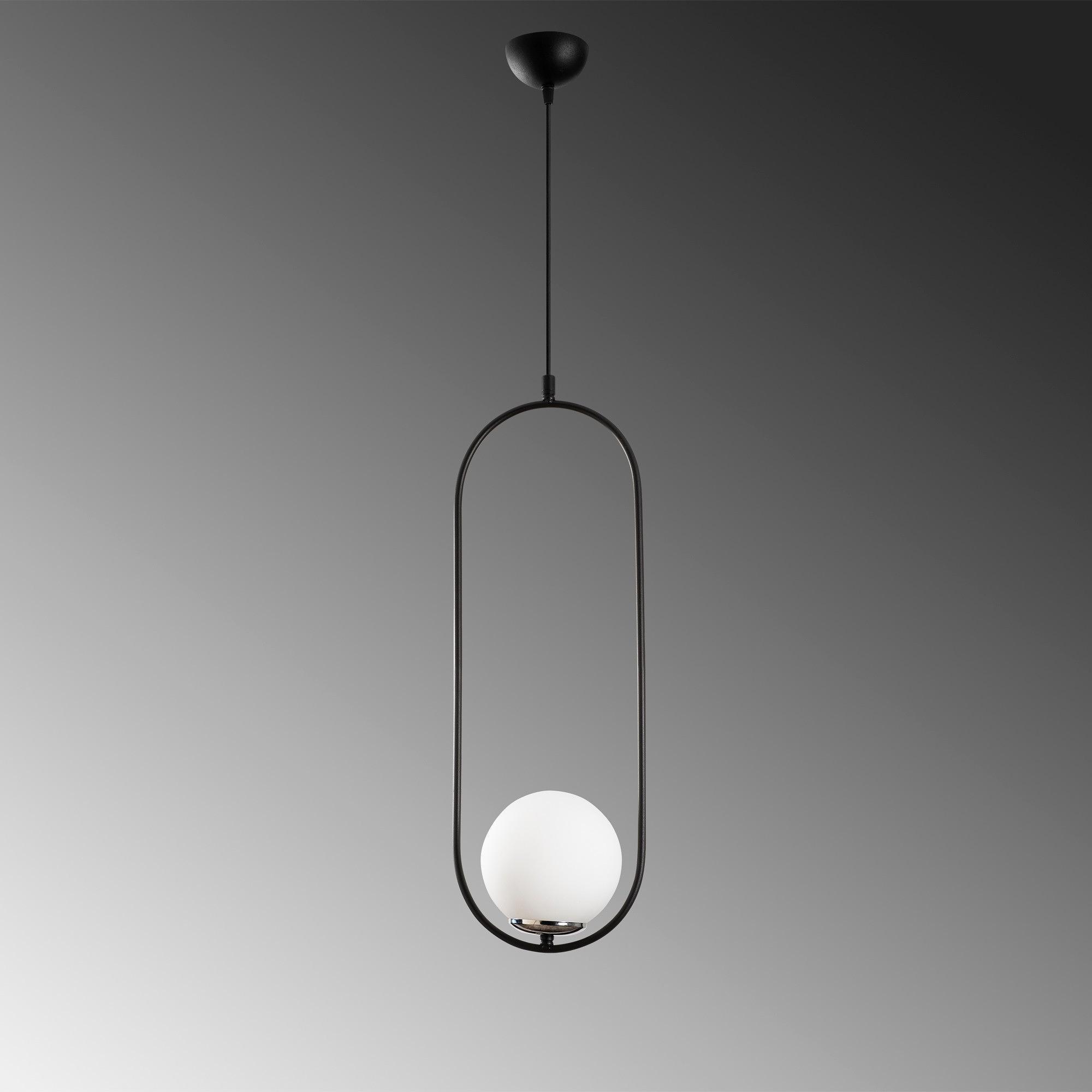 Mudoni MR-837 Hängeleuchte Eisen Glas Schwarz 4