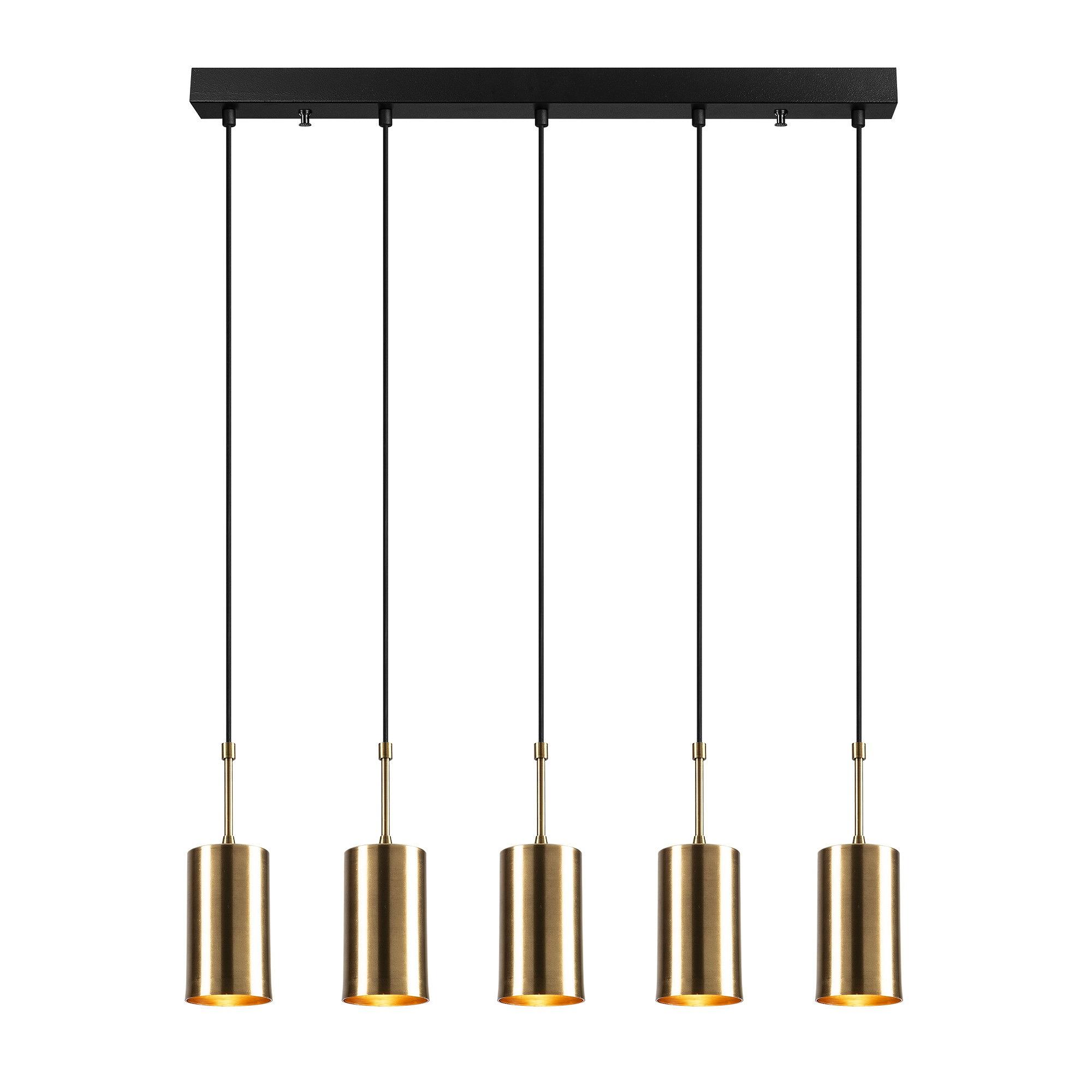 5-Flame Kem 6386 Pendant Lamp Iron Black 5