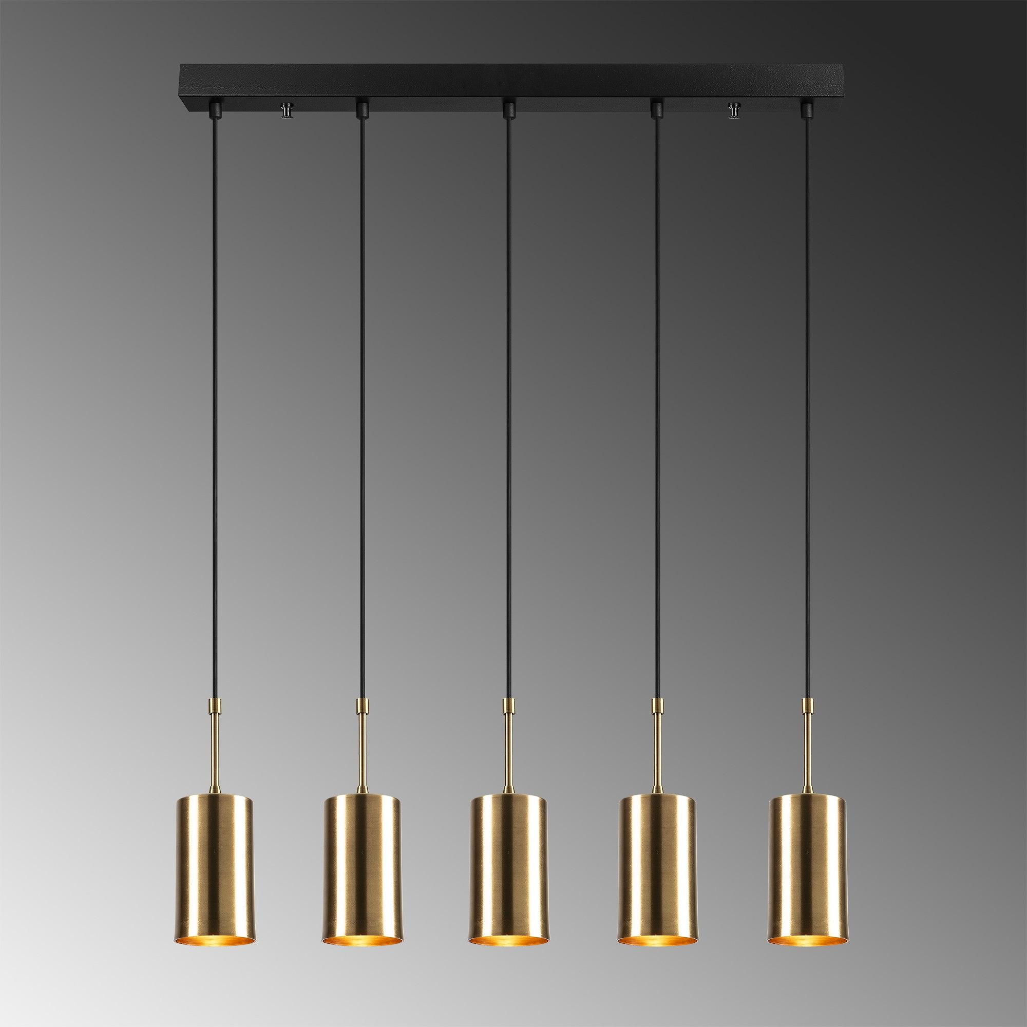 5-Flame Kem 6386 Pendant Lamp Iron Black 4