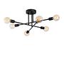 6-Burner Flower 174-AV Ceiling Lamp Iron Black 0