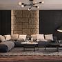 6-Burner Flower 174-AV Ceiling Lamp Iron Black 6
