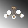 5-Flame Daisy Pendant Lamp 146-AV2 Iron Glass Gold 4