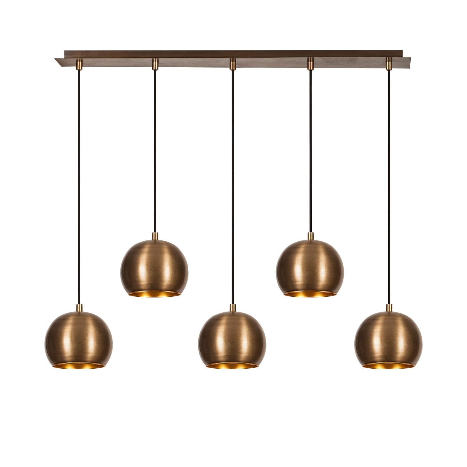 5-Burner Sivani MR-1000 Pendant Lamp Iron Gold 3