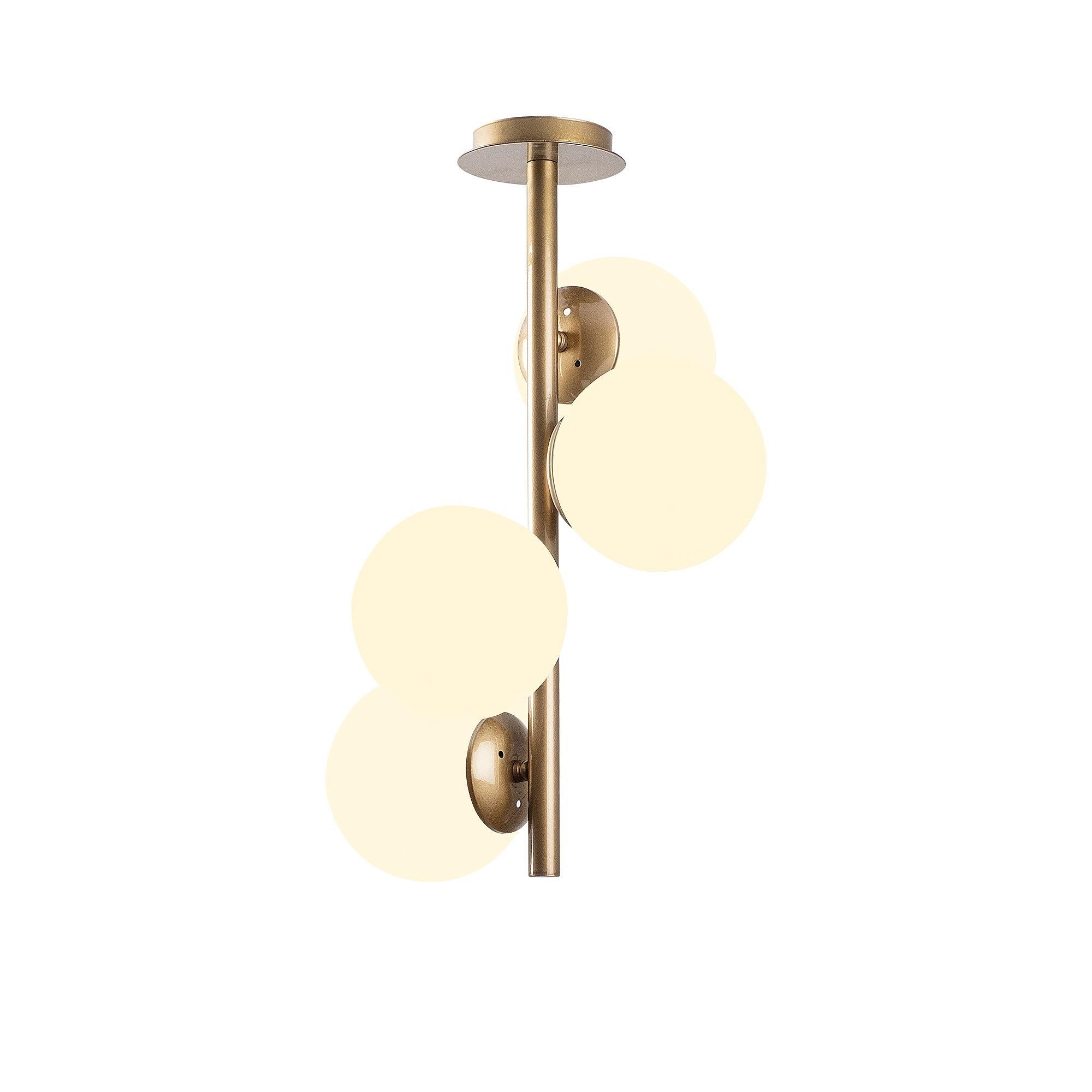 4-Flammig Faze NT-138 Deckenleuchte Metall Glas Gold 0