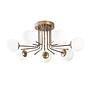 Daisy Ceiling lamp 146-AV Iron Glass Gold 5
