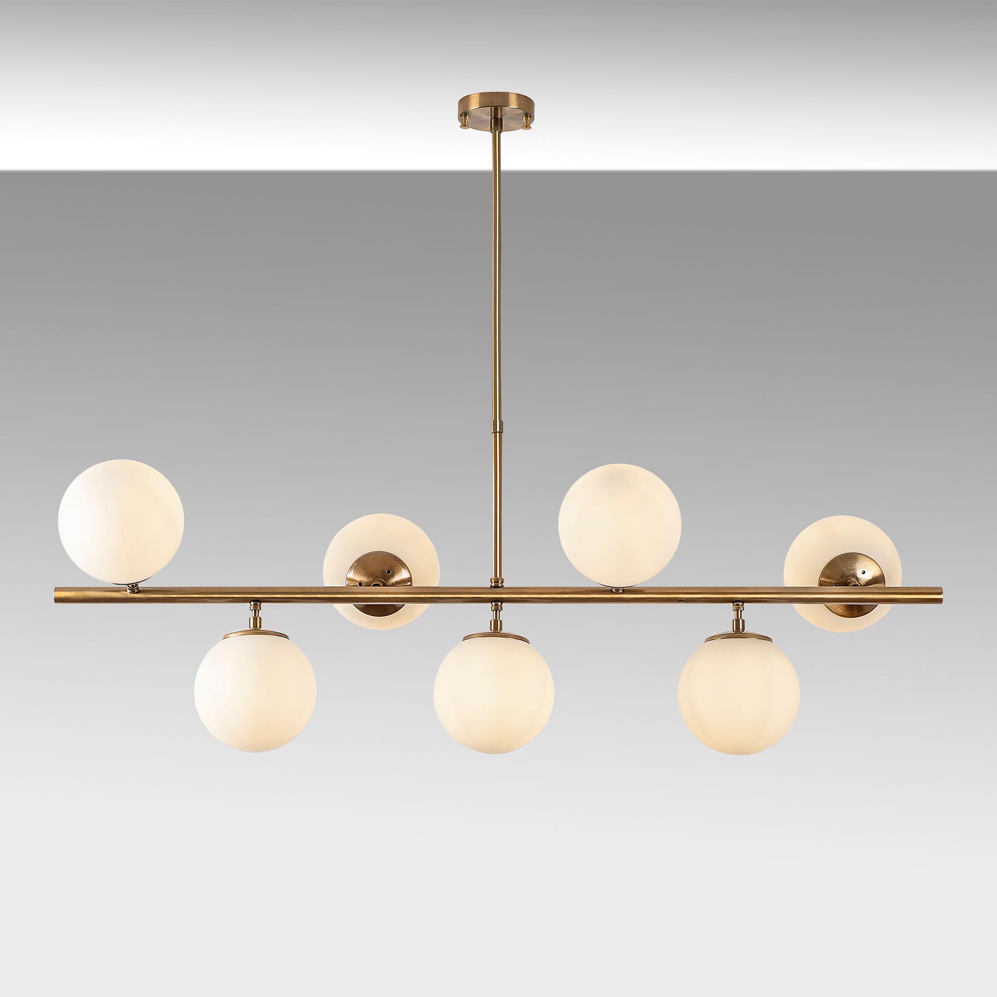 7-Flame Ceiling Lamp Fazli 10535 Metal Glass Gold 3