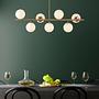 7-Flame Ceiling Lamp Fazli 10535 Metal Glass Gold 1