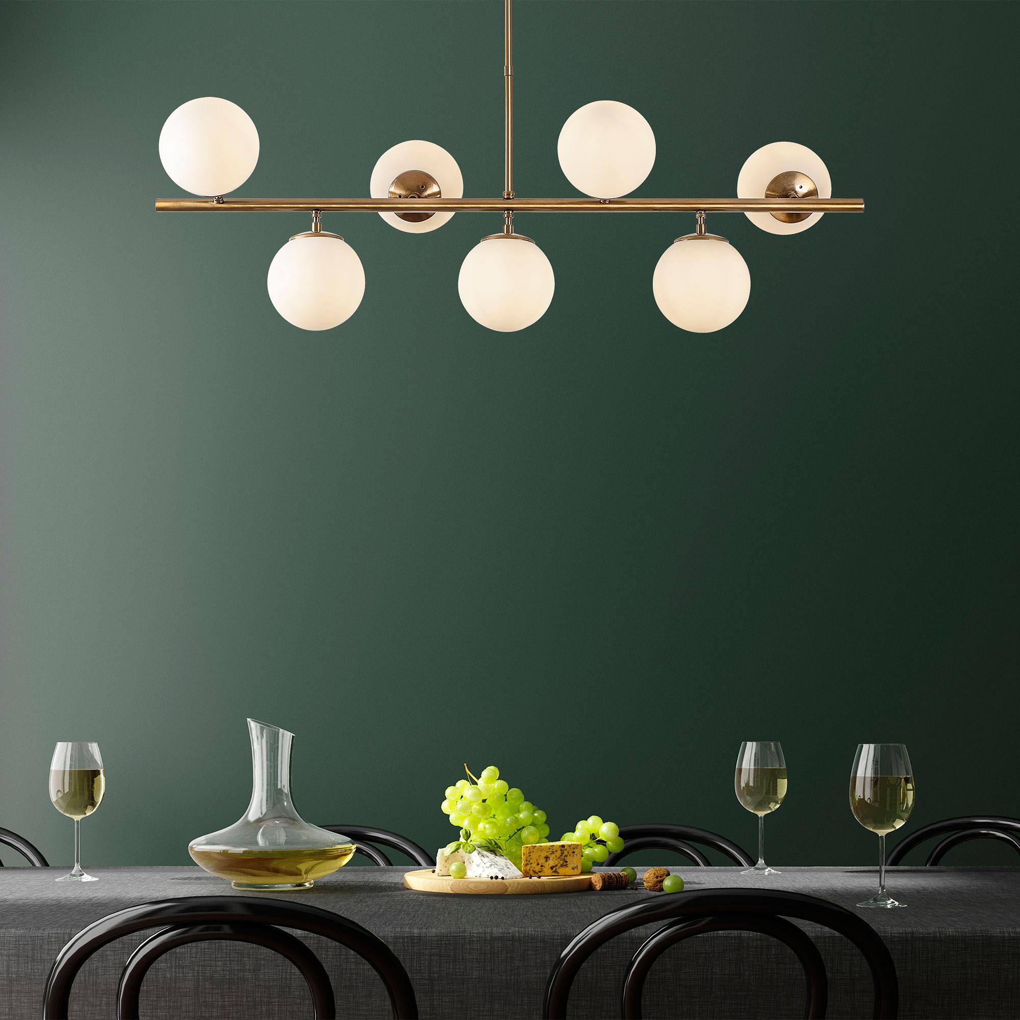 7-Flame Ceiling Lamp Fazli 10535 Metal Glass Gold 1