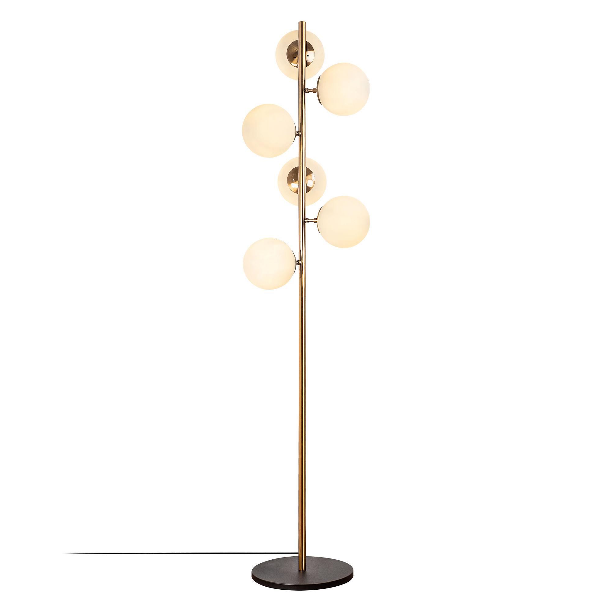 6-Flammig Stehlampe Fazli 10510 Metall Glas Gold 0