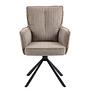 2x Drehbarer Armlehnenstuhl SALVIN Cappuccino 1